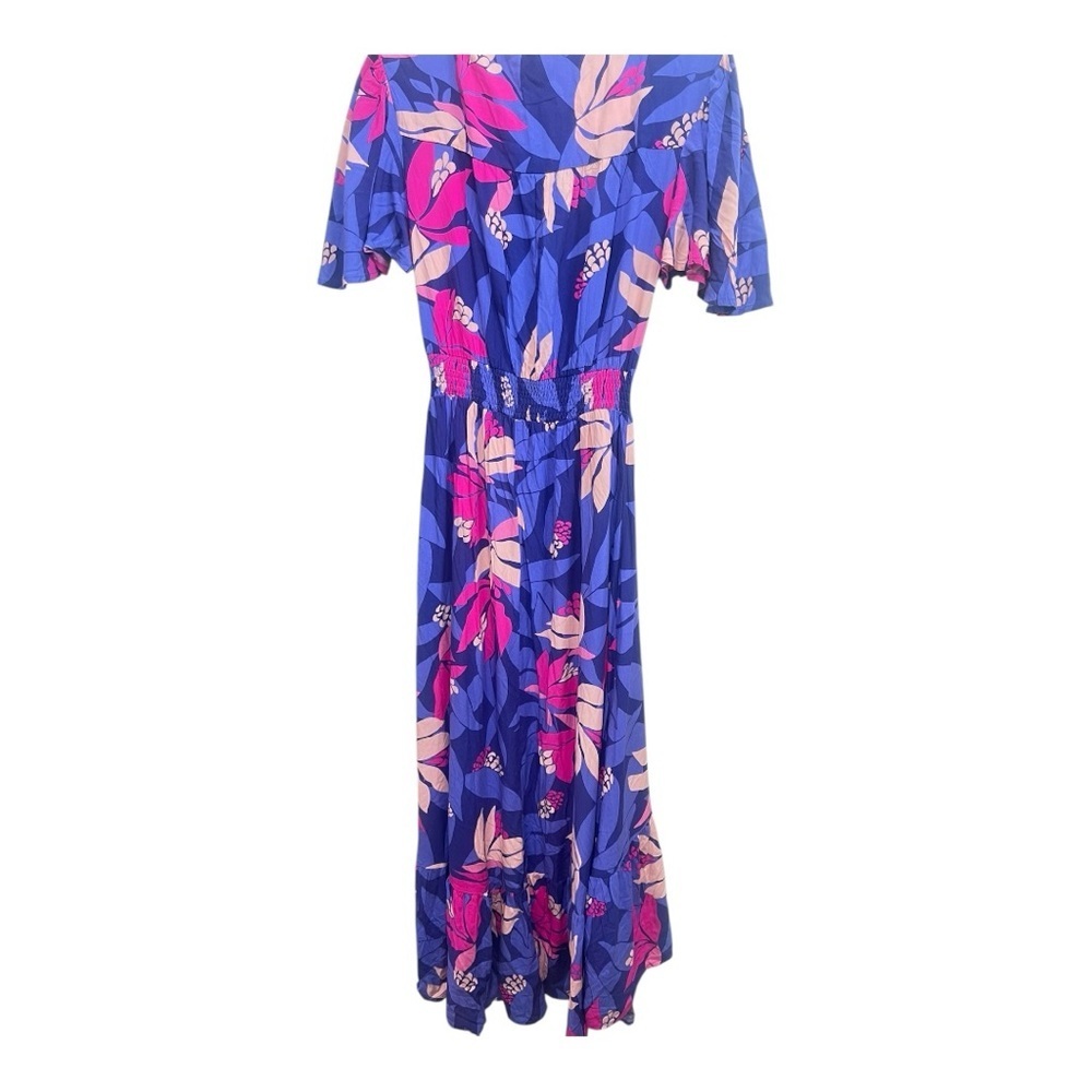 Abel the Label Anthropologie Santa Cruz Purple Floral Midi Dress S
